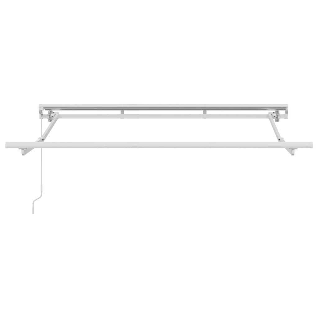 vidaXL Awning Frame Manual Adjustable White 2.5 x 2 m Steel