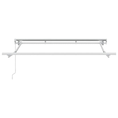 vidaXL Awning Frame Manual Adjustable White 2.5 x 2 m Steel