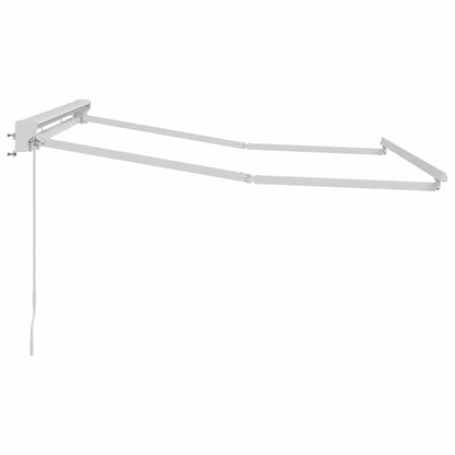 vidaXL Awning Frame Manual Adjustable White 2.5 x 2 m Steel
