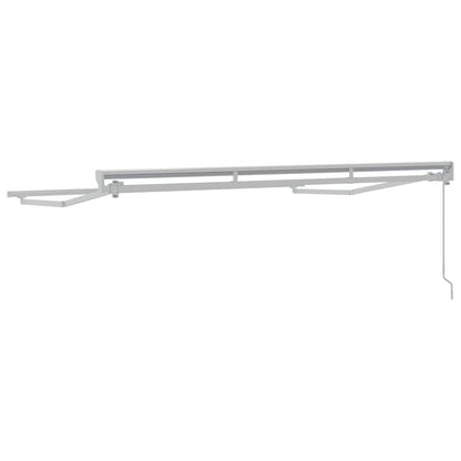 vidaXL Awning Frame Manual Adjustable White 3 x 2 m Steel