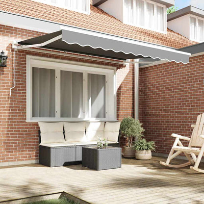 vidaXL Awning Frame Manual Adjustable White 3.5 x 2 m Steel