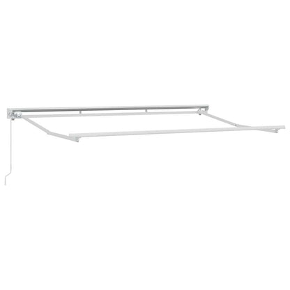 vidaXL Awning Frame Manual Adjustable White 3.5 x 2 m Steel
