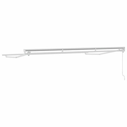 vidaXL Awning Frame Manual Adjustable White 3.5 x 2 m Steel