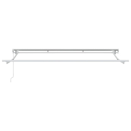 vidaXL Awning Frame Manual Adjustable White 3.5 x 2 m Steel