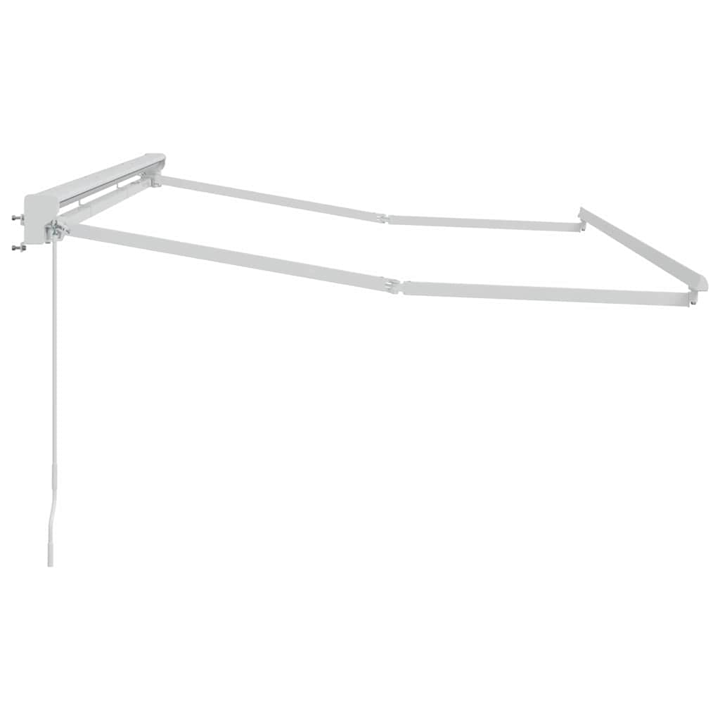 vidaXL Awning Frame Manual Adjustable White 3.5 x 2 m Steel