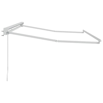 vidaXL Awning Frame Manual Adjustable White 3.5 x 2 m Steel