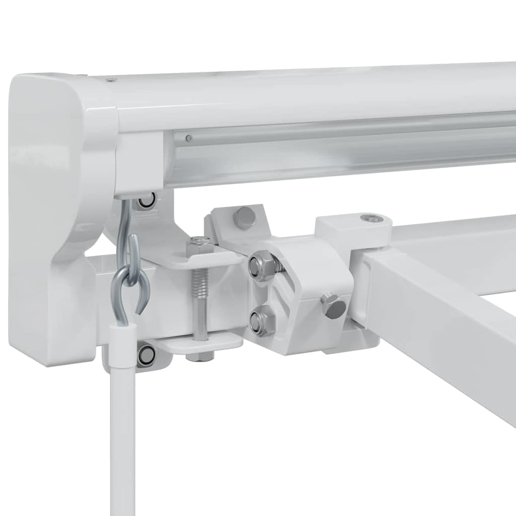 vidaXL Awning Frame Manual Adjustable White 4 x 2 m Steel