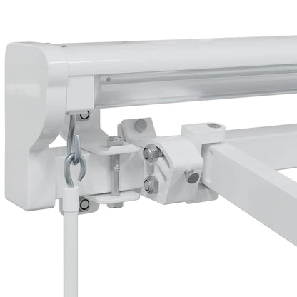 vidaXL Awning Frame Manual Adjustable White 4 x 2 m Steel