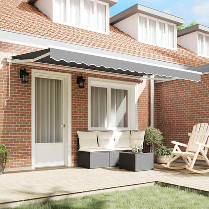 vidaXL Awning Frame Manual Adjustable White 4 x 2 m Steel