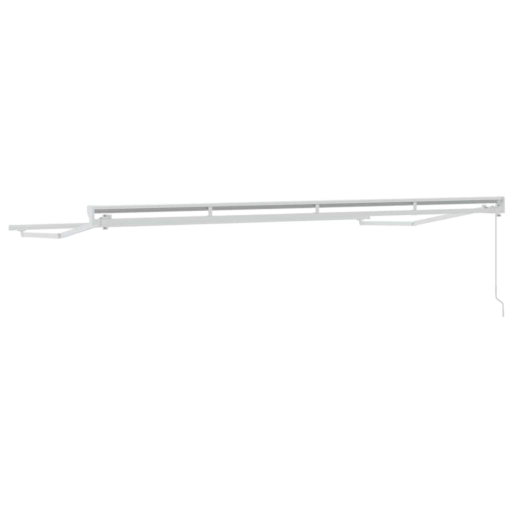vidaXL Awning Frame Manual Adjustable White 4 x 2 m Steel