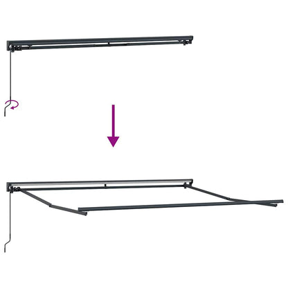 vidaXL Awning Frame Manual Adjustable Anthracite 3.5 x 2.5 m Steel
