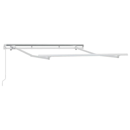 vidaXL Awning Frame Retractable Manual White 2.5 x 2 m Metal