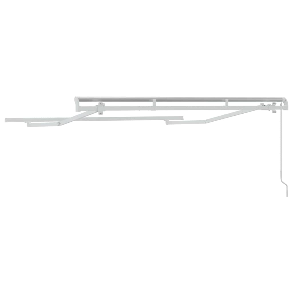 vidaXL Awning Frame Retractable Manual White 2.5 x 2 m Metal