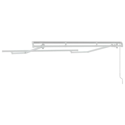 vidaXL Awning Frame Retractable Manual White 2.5 x 2 m Metal