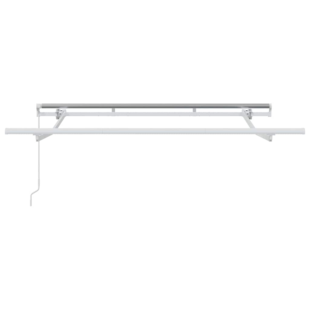 vidaXL Awning Frame Retractable Manual White 2.5 x 2 m Metal