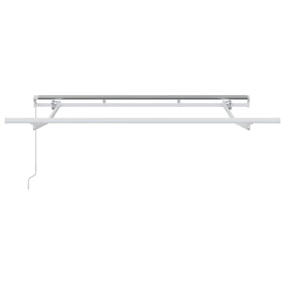 vidaXL Awning Frame Retractable Manual White 2.5 x 2 m Metal