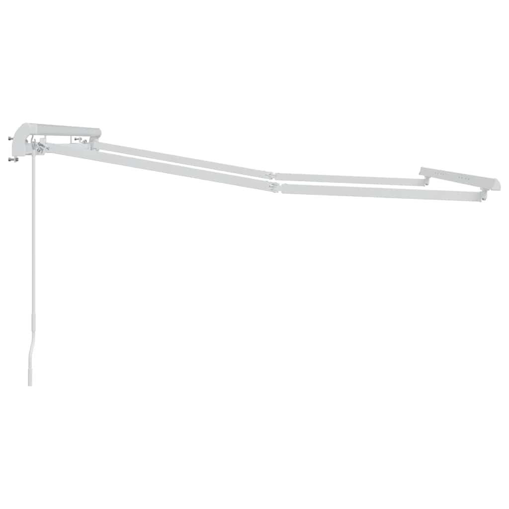 vidaXL Awning Frame Retractable Manual White 2.5 x 2 m Metal