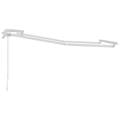 vidaXL Awning Frame Retractable Manual White 2.5 x 2 m Metal
