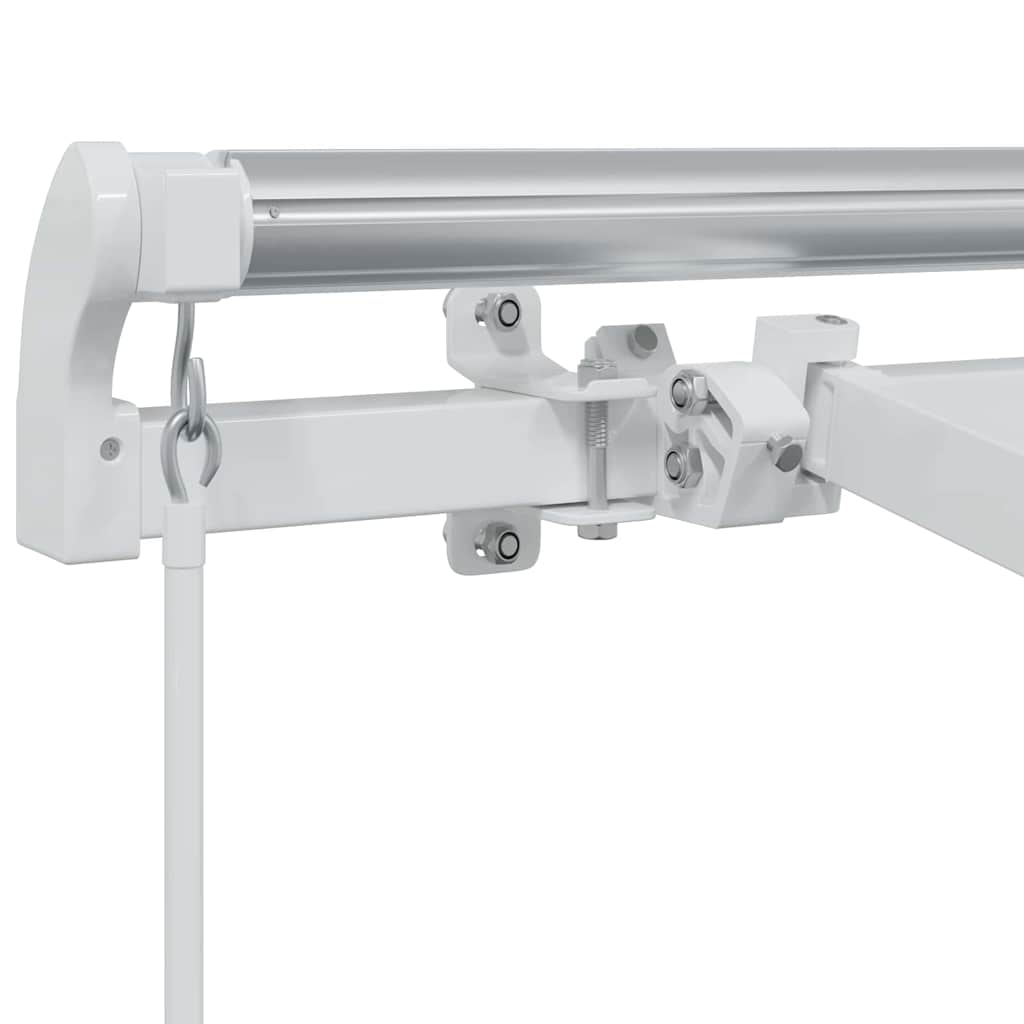 vidaXL Awning Frame Retractable Manual White 3 x 2 m Metal