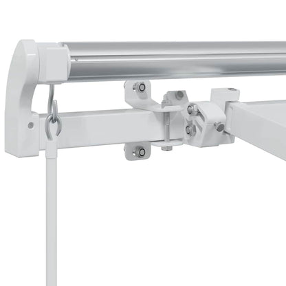 vidaXL Awning Frame Retractable Manual White 3 x 2 m Metal
