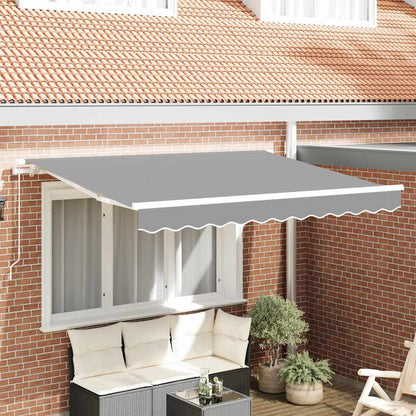 vidaXL Awning Frame Retractable Manual White 3 x 2 m Metal
