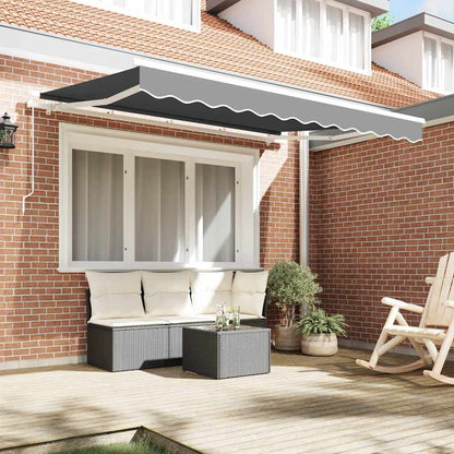 vidaXL Awning Frame Retractable Manual White 3 x 2 m Metal