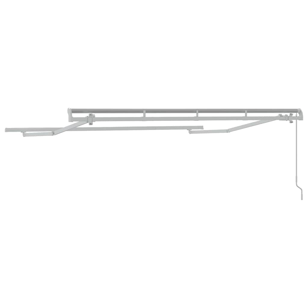 vidaXL Awning Frame Retractable Manual White 3 x 2 m Metal