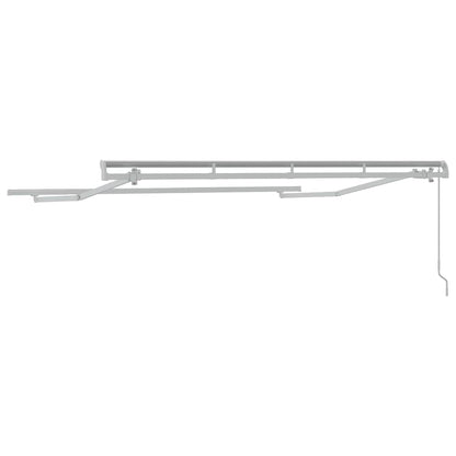 vidaXL Awning Frame Retractable Manual White 3 x 2 m Metal