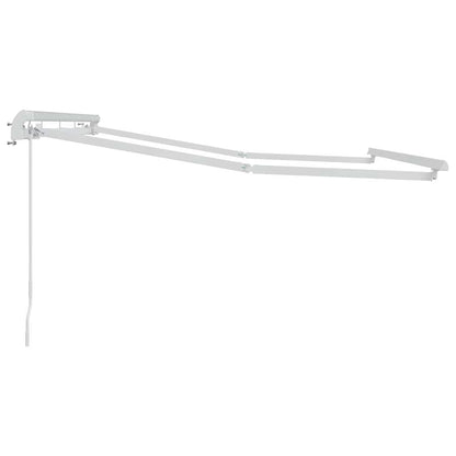 vidaXL Awning Frame Retractable Manual White 3 x 2 m Metal