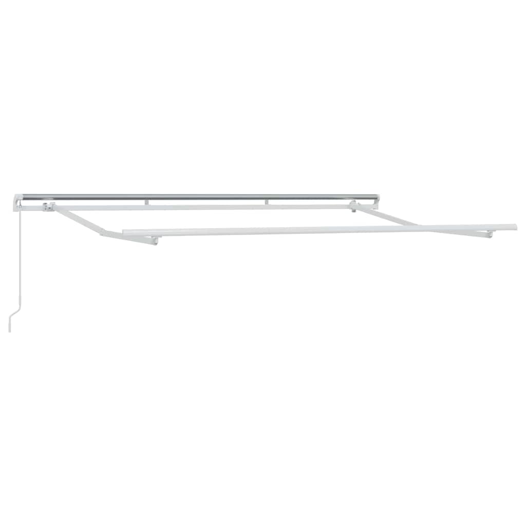 vidaXL Awning Frame Retractable Manual White 3.5 x 2 m Metal