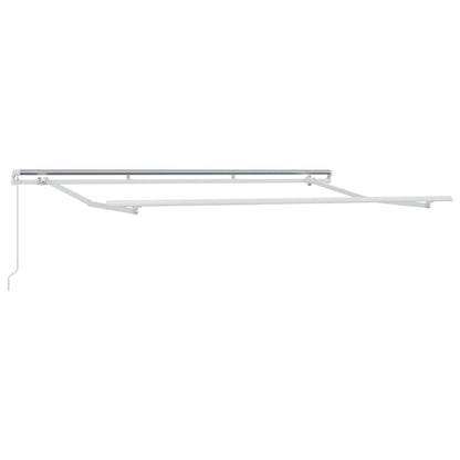 vidaXL Awning Frame Retractable Manual White 3.5 x 2 m Metal