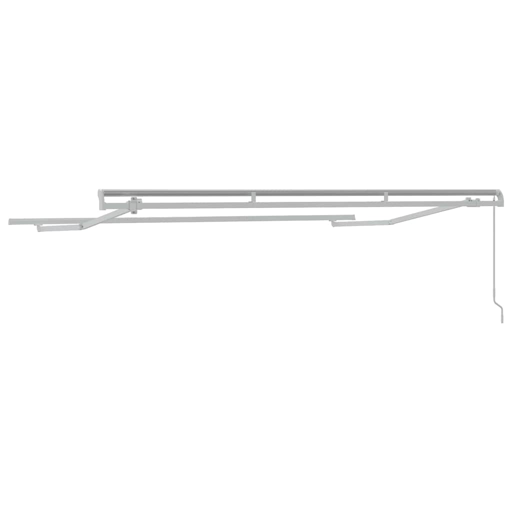 vidaXL Awning Frame Retractable Manual White 3.5 x 2 m Metal