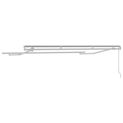 vidaXL Awning Frame Retractable Manual White 3.5 x 2 m Metal