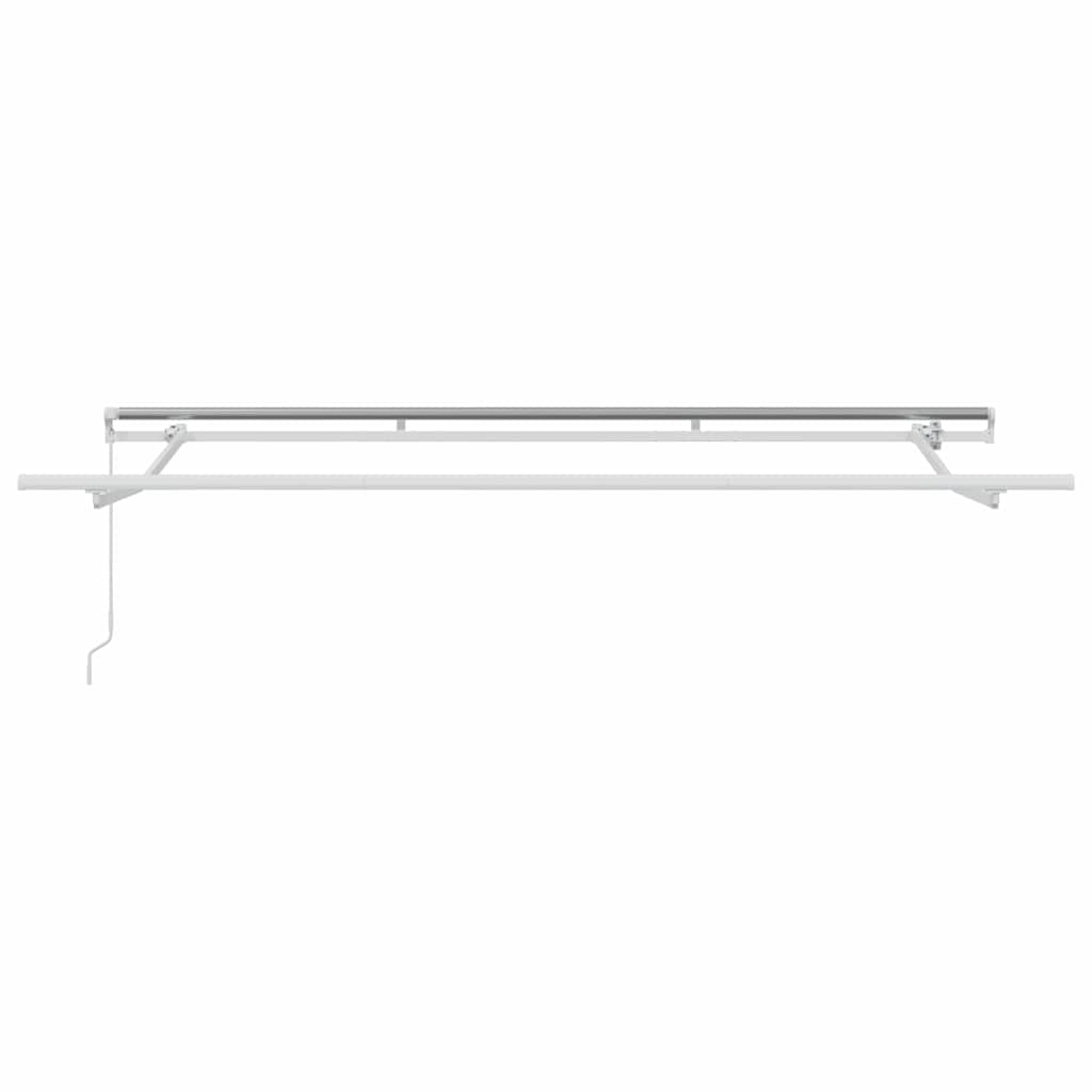 vidaXL Awning Frame Retractable Manual White 3.5 x 2 m Metal