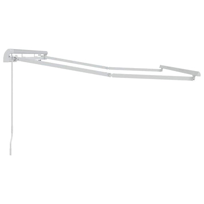 vidaXL Awning Frame Retractable Manual White 3.5 x 2 m Metal