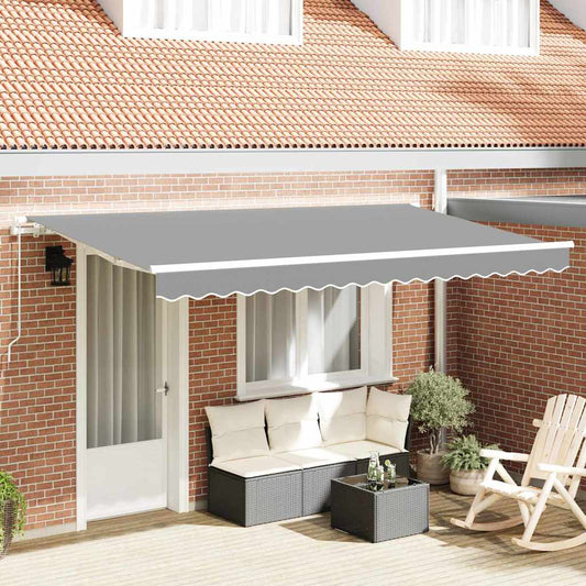 vidaXL Awning Frame Retractable Manual White 4 x 2 m Metal