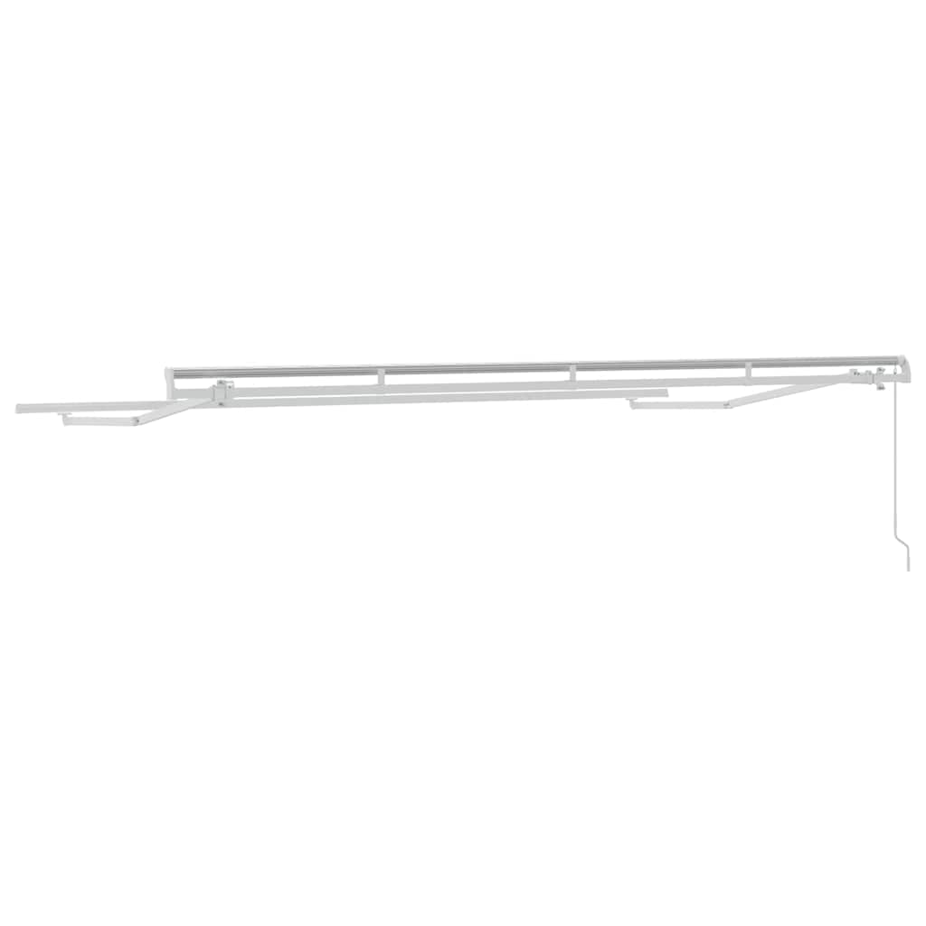 vidaXL Awning Frame Retractable Manual White 4 x 2 m Metal