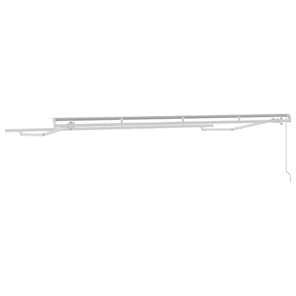 vidaXL Awning Frame Retractable Manual White 4 x 2 m Metal