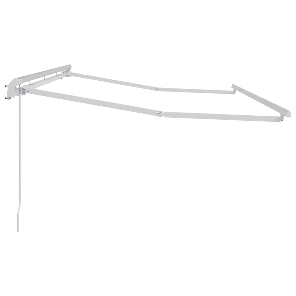 vidaXL Awning Frame Retractable Manual White 4 x 2 m Metal