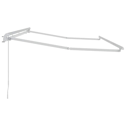 vidaXL Awning Frame Retractable Manual White 4 x 2 m Metal