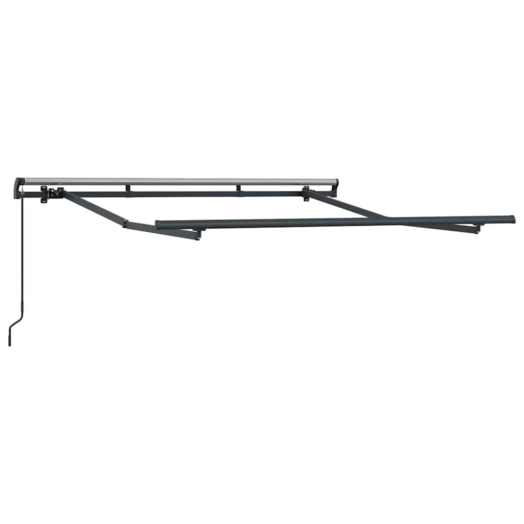 vidaXL Awning Frame Retractable Manual Anthracite 2.5 x 2 m Metal