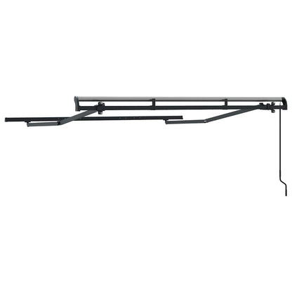 vidaXL Awning Frame Retractable Manual Anthracite 2.5 x 2 m Metal