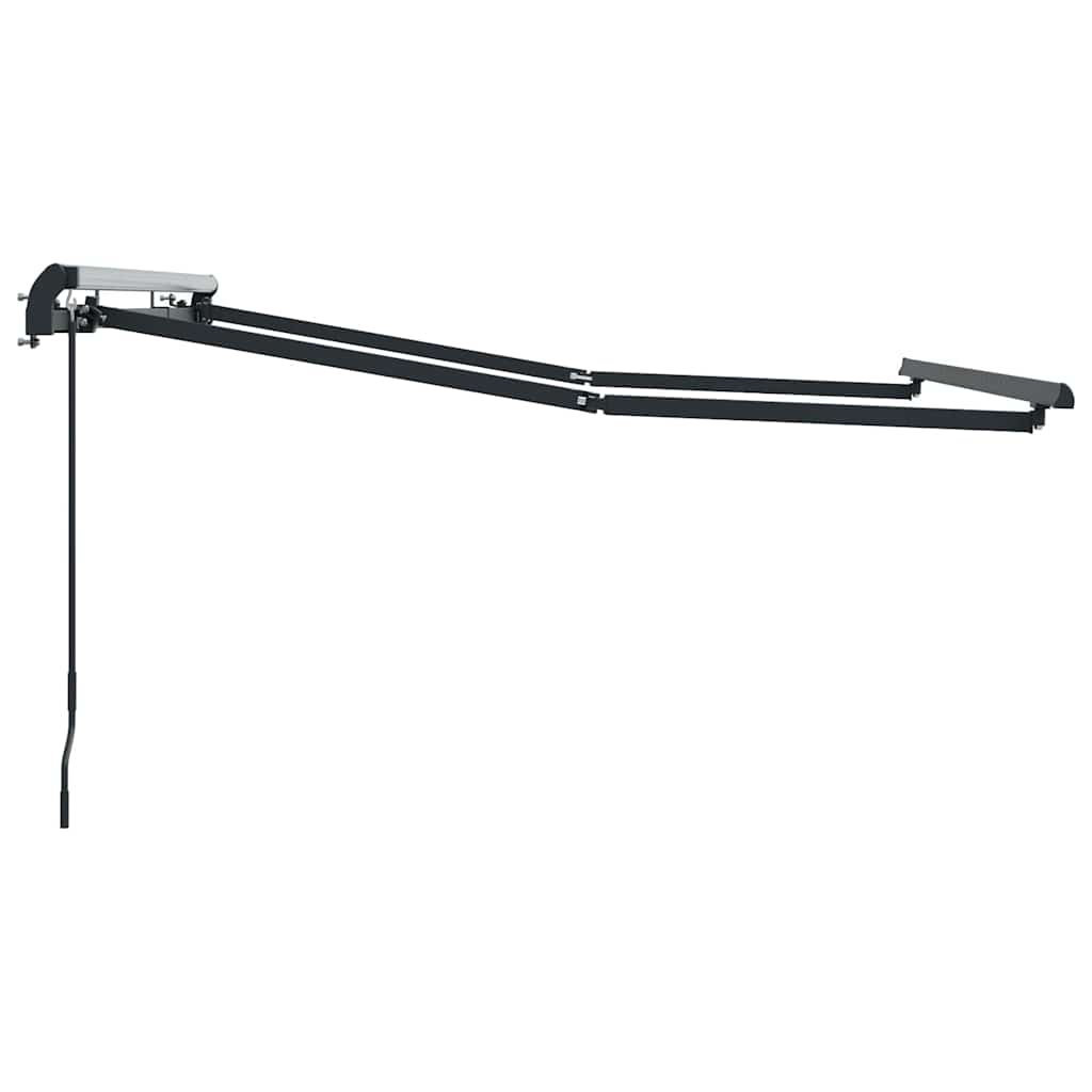 vidaXL Awning Frame Retractable Manual Anthracite 2.5 x 2 m Metal