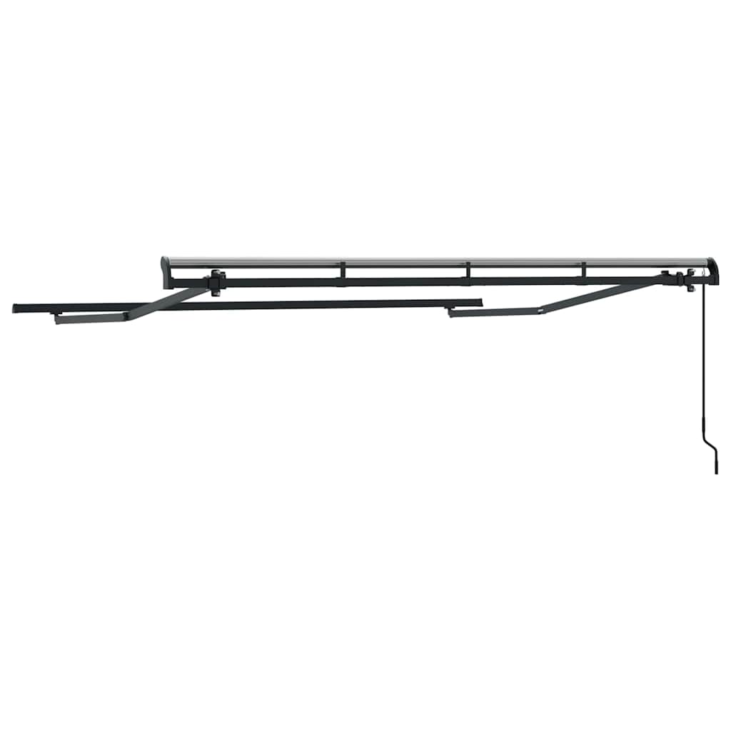 vidaXL Awning Frame Retractable Manual Anthracite 3 x 2 m Metal