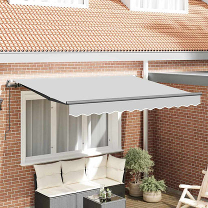vidaXL Awning Frame Retractable Manual Anthracite 3.5 x 2 m Metal