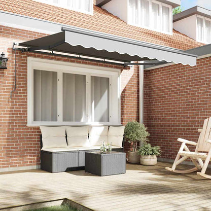 vidaXL Awning Frame Retractable Manual Anthracite 3.5 x 2 m Metal