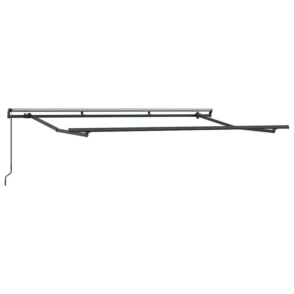 vidaXL Awning Frame Retractable Manual Anthracite 3.5 x 2 m Metal