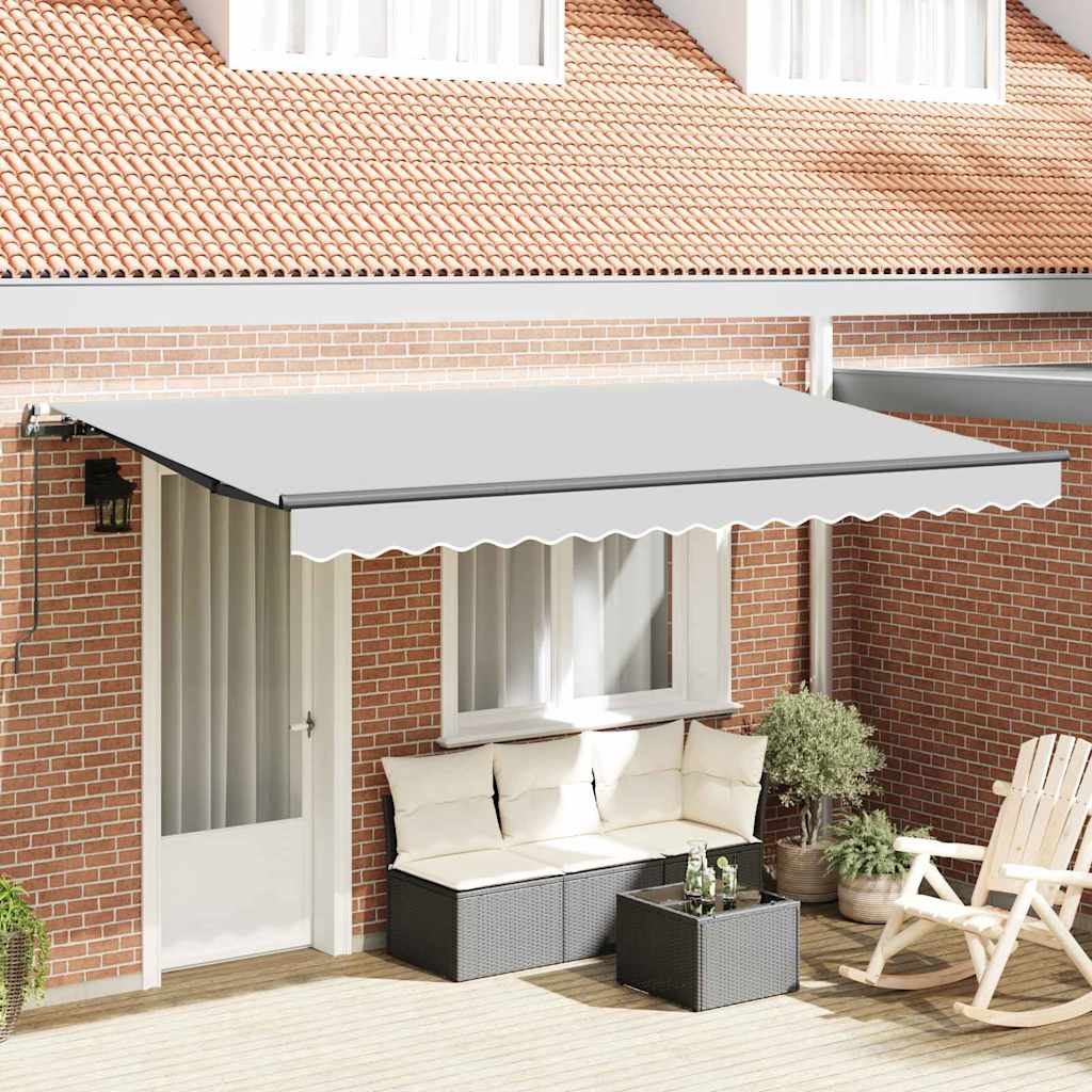 vidaXL Awning Frame Retractable Manual Anthracite 4 x 2 m Metal