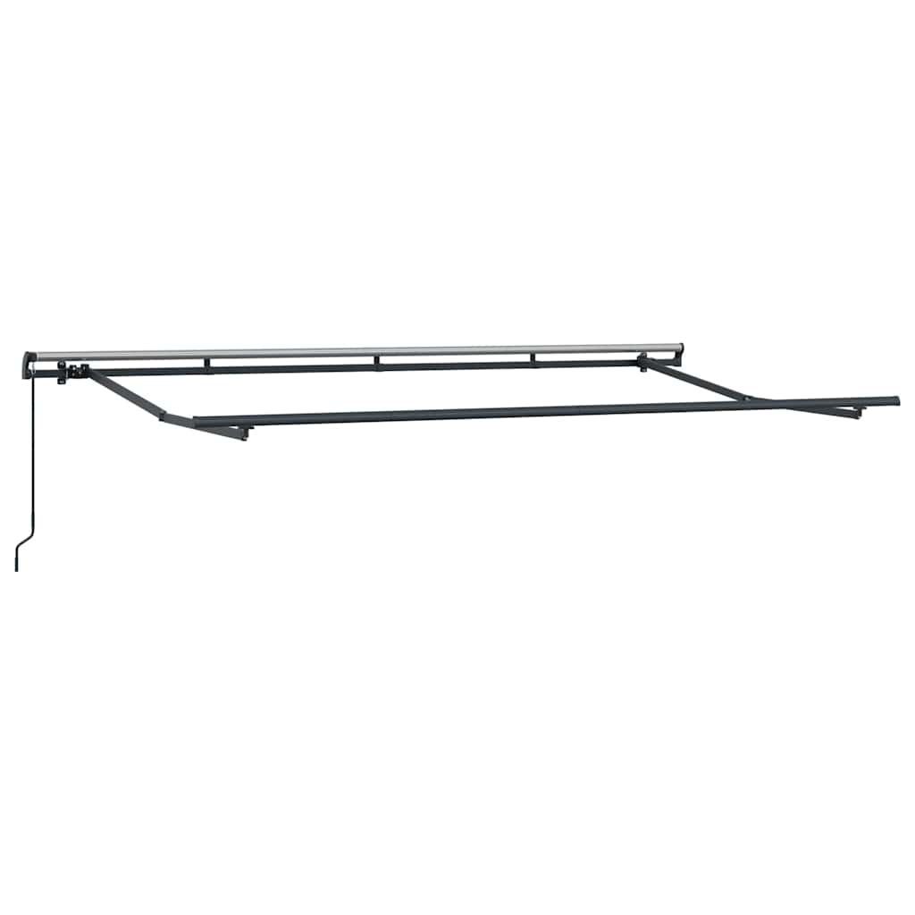 vidaXL Awning Frame Retractable Manual Anthracite 4 x 2 m Metal