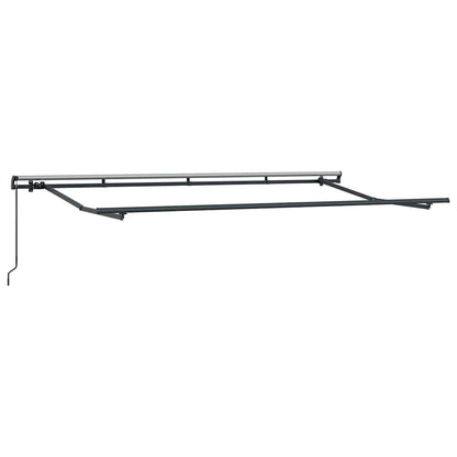 vidaXL Awning Frame Retractable Manual Anthracite 4 x 2 m Metal